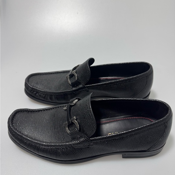 Ferragamo Grandioso Gancini Leather Loafers Black Men’s 7 main image 5